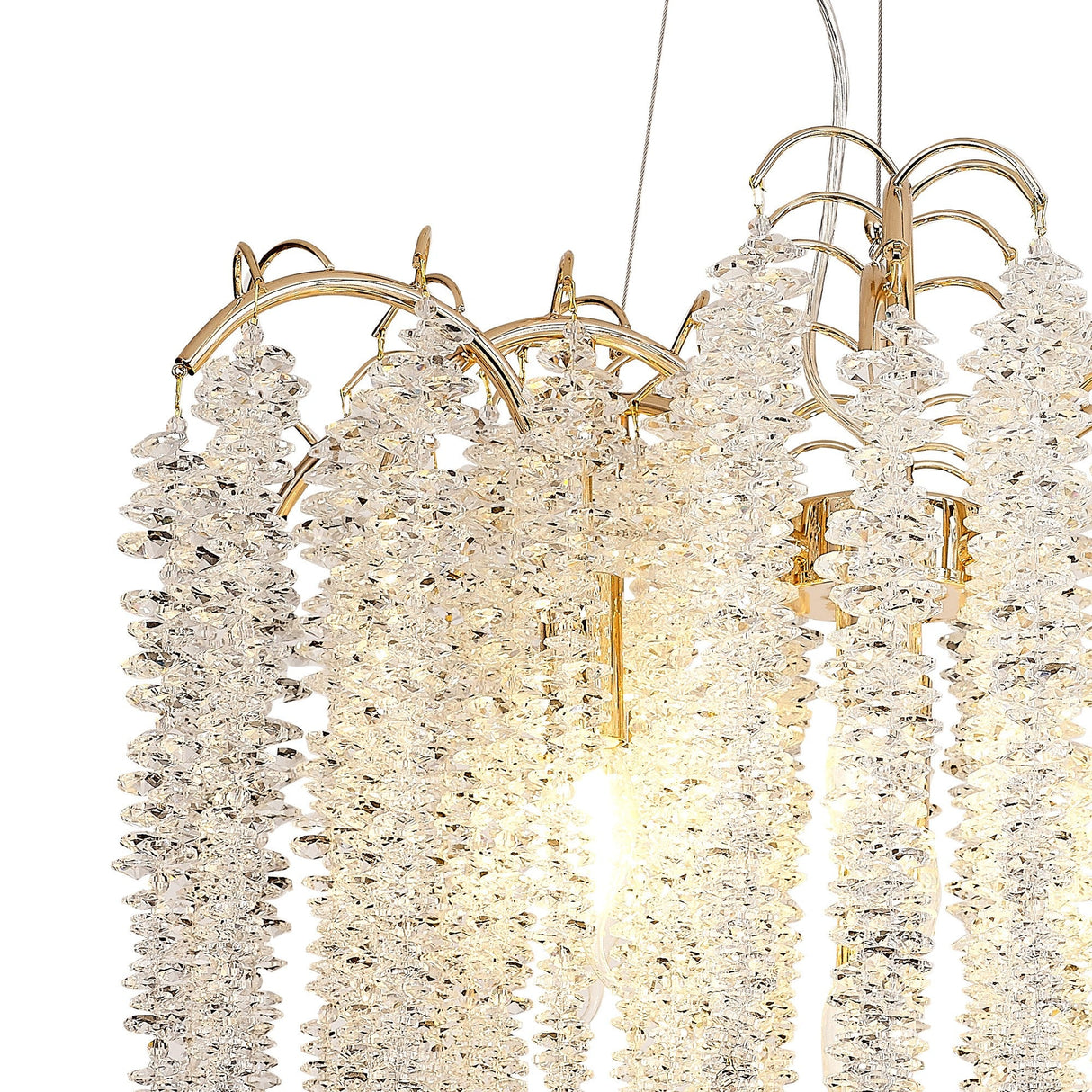 Wisteria 62cm 7 Light Crystal Suspension Light - French Gold