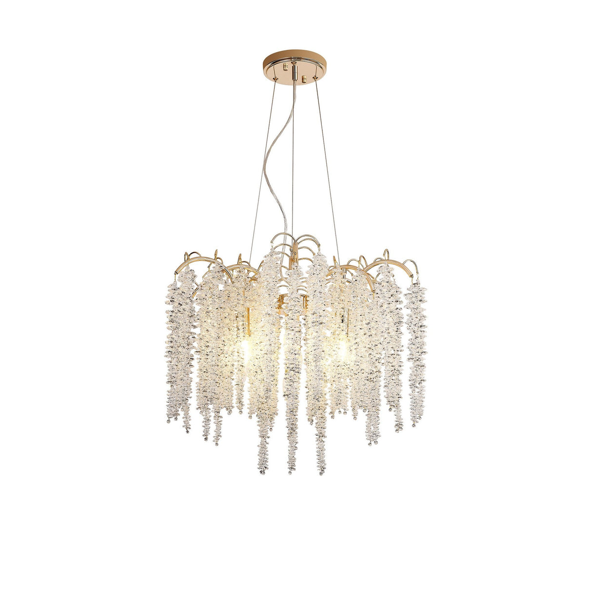 Wisteria 62cm 7 Light Crystal Suspension Light - French Gold