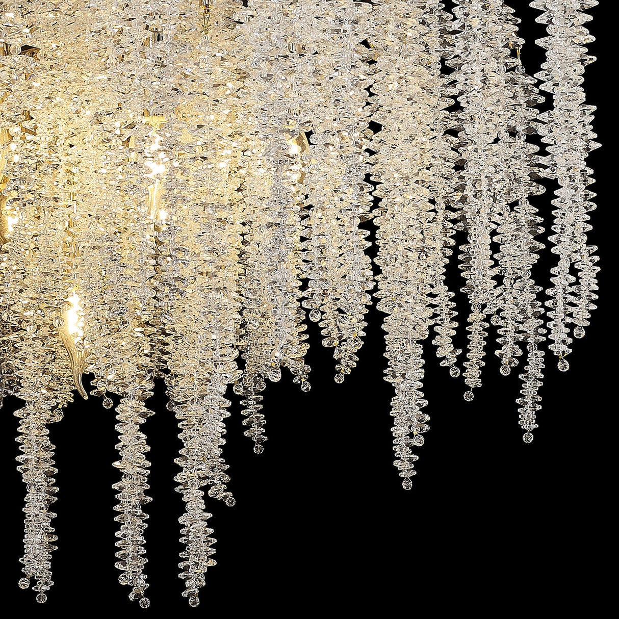 Wisteria 81cm 9 Light Crystal Suspension Light - French Gold