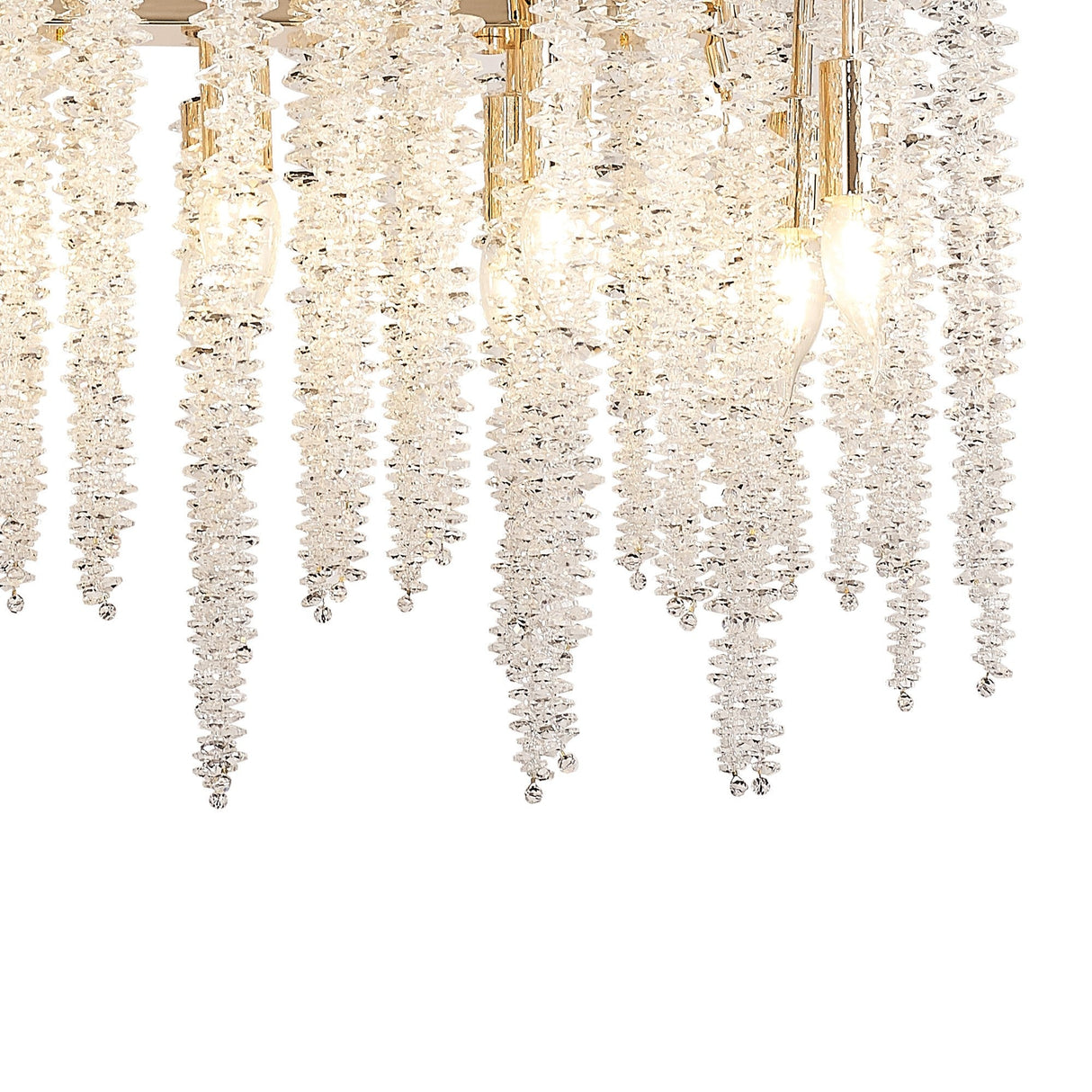 Wisteria 12 Light Crystal Linear Suspension Light - French Gold