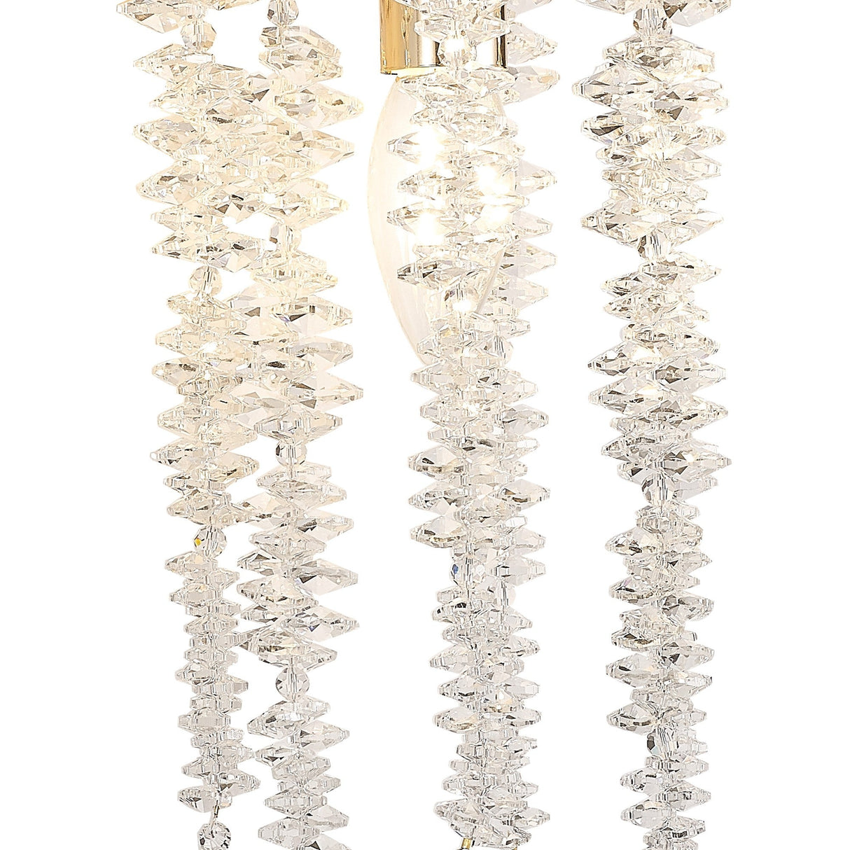 Wisteria 1 Light Crystal Wall Light - French Gold