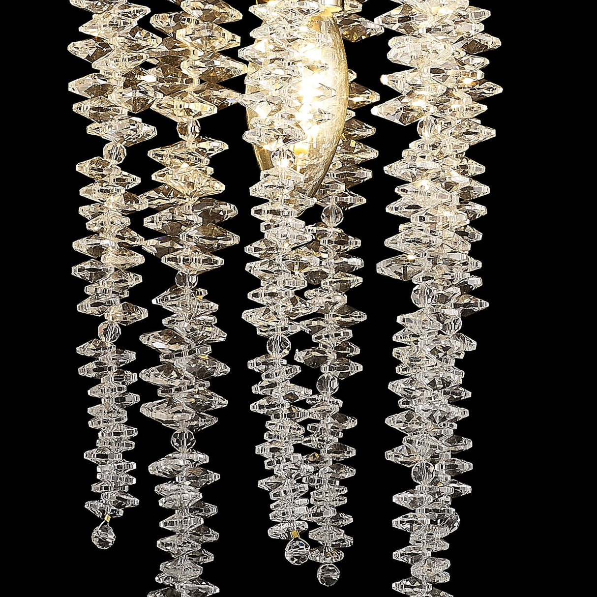 Wisteria 1 Light Crystal Wall Light - French Gold