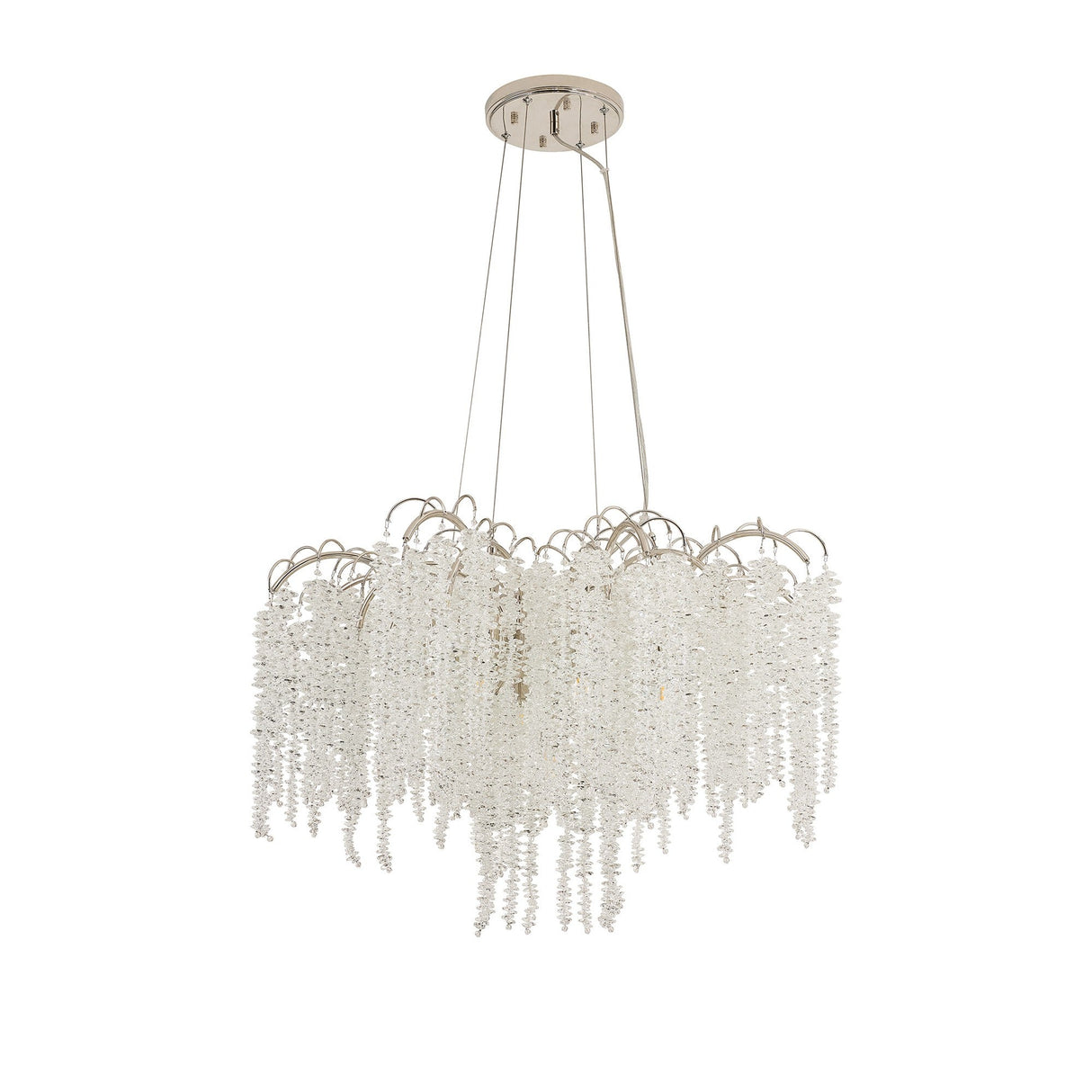 Wisteria 81cm 9 Light Crystal Suspension Light - Polished Nickel