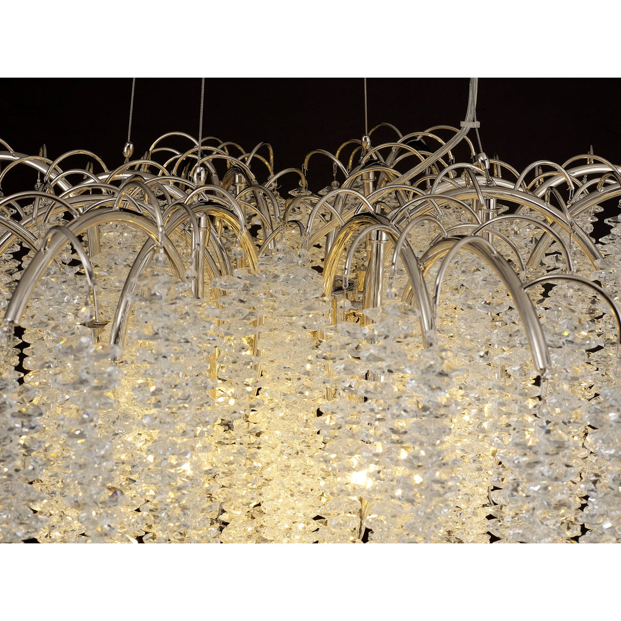 Wisteria 81cm 9 Light Crystal Suspension Light - Polished Nickel