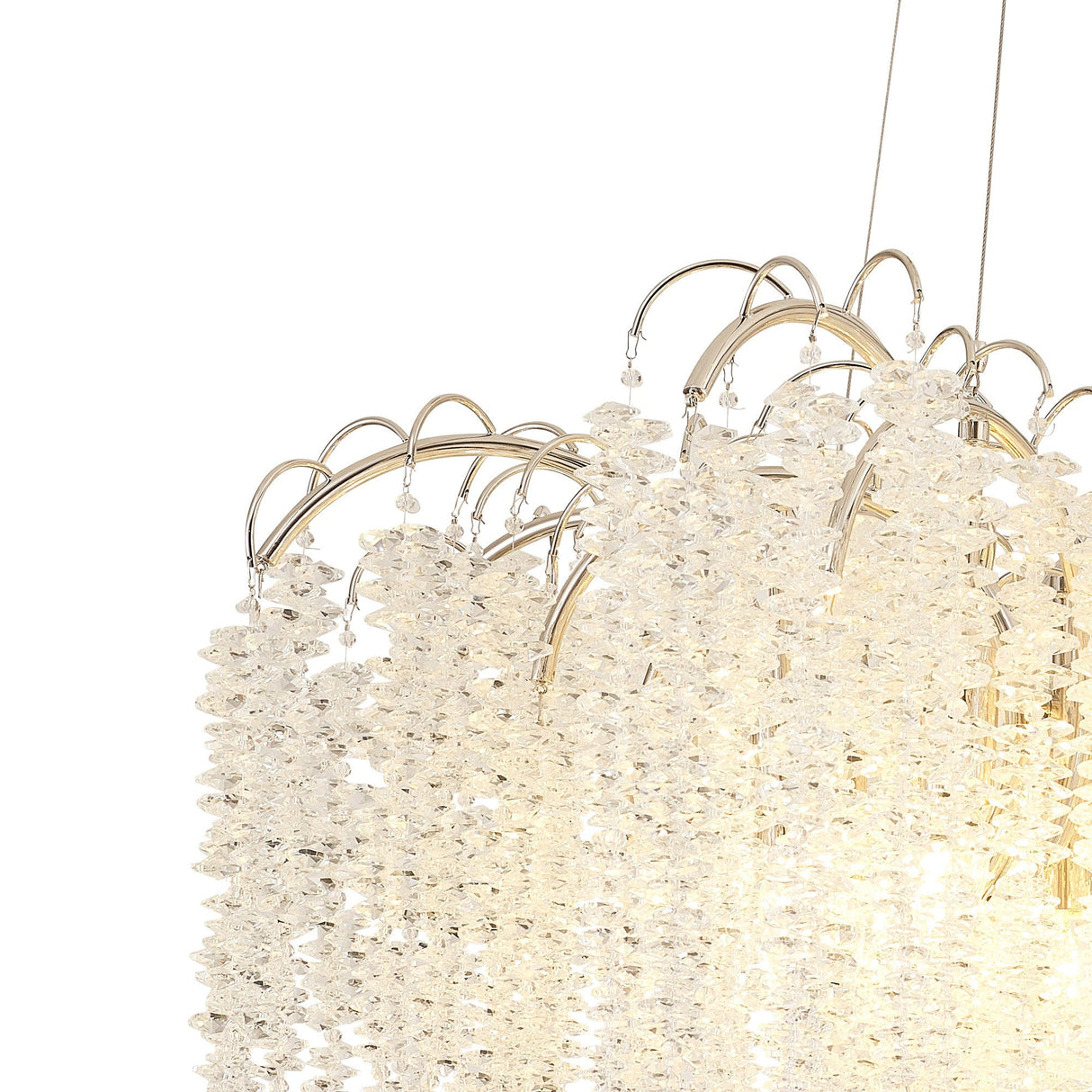 Wisteria 81cm 9 Light Crystal Suspension Light - Polished Nickel