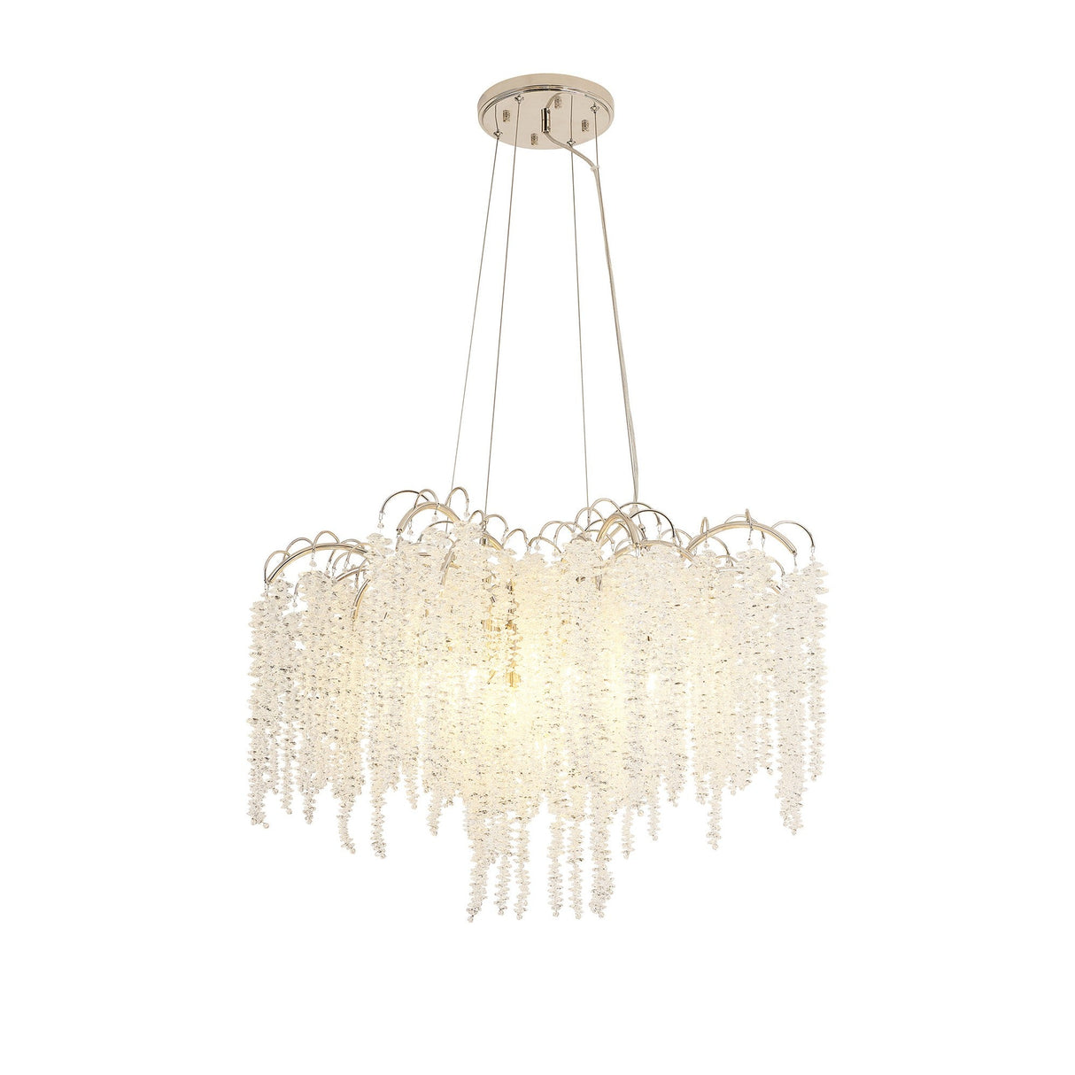 Wisteria 81cm 9 Light Crystal Suspension Light - Polished Nickel