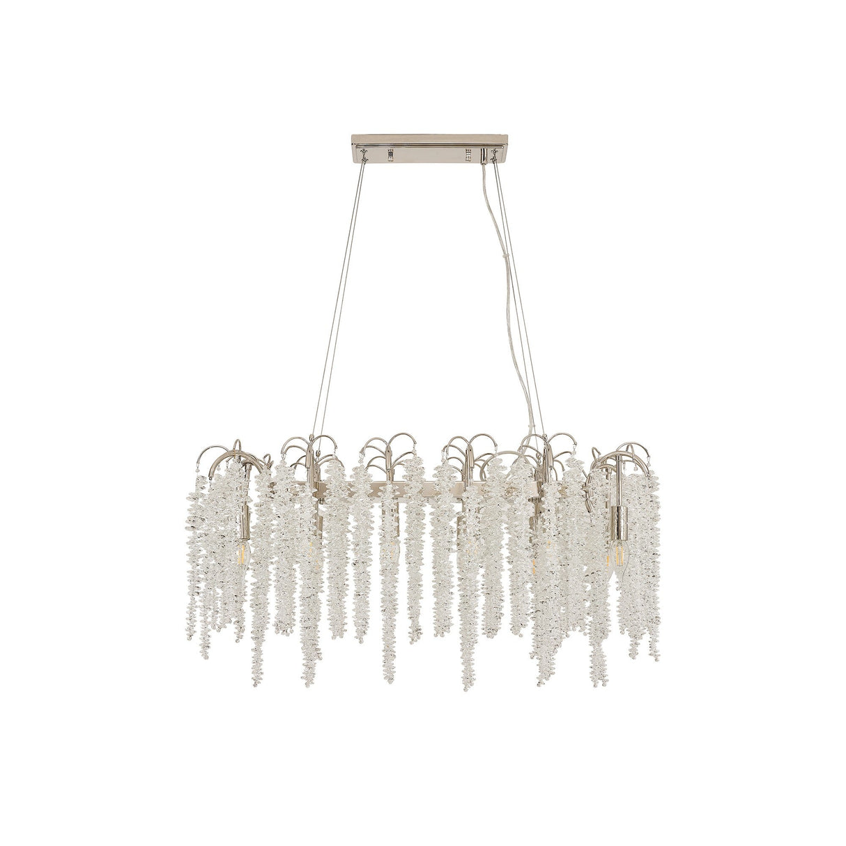 Wisteria 12 Light Crystal Linear Suspension Light - Polished Nickel