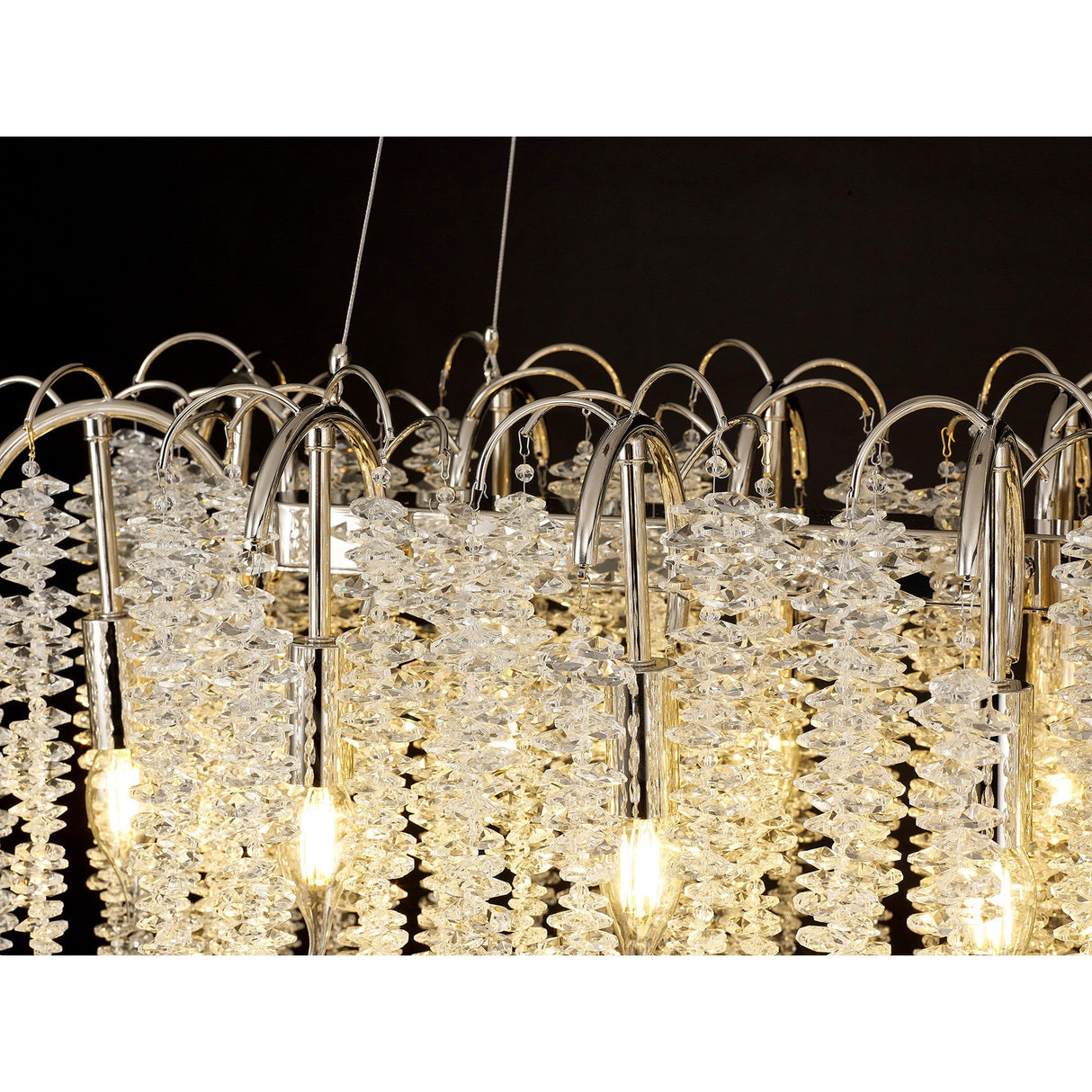 Wisteria 12 Light Crystal Linear Suspension Light - Polished Nickel