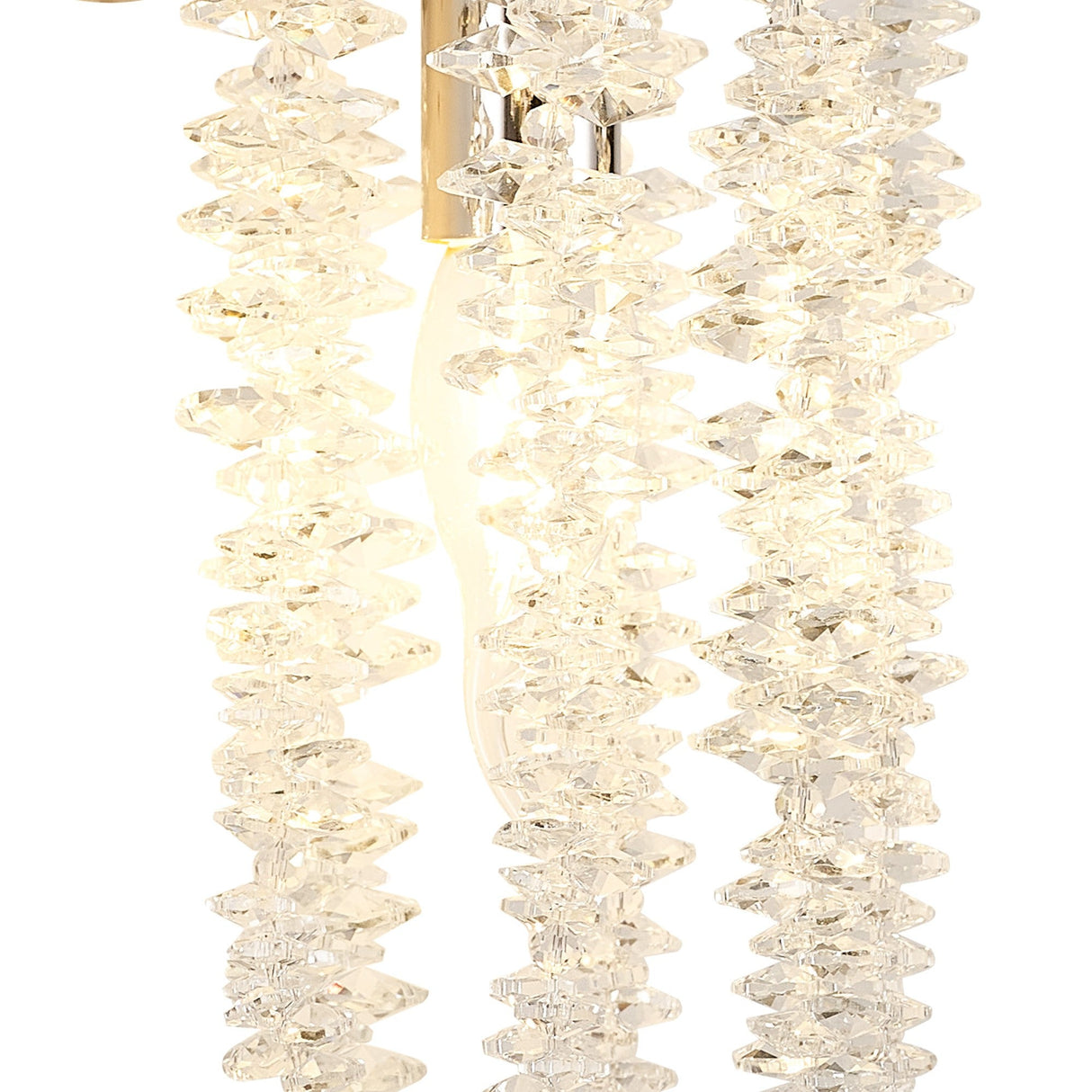 Wisteria 1 Light Crystal Wall Light - Polished Nickel