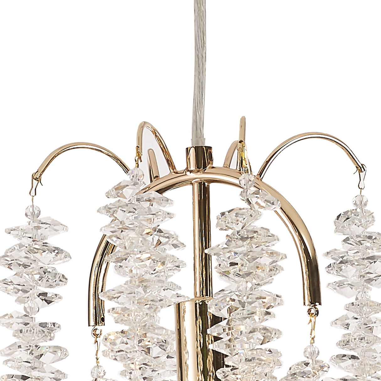 Wisteria 15cm Round 1 Light Crystal Pendant Light - French Gold