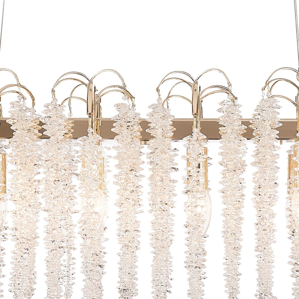 Wisteria 16 Light Crystal Linear Suspension Light - French Gold