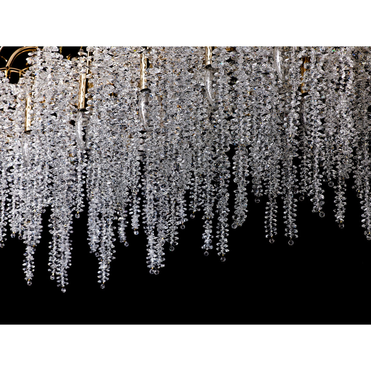 Wisteria 16 Light Crystal Linear Suspension Light - French Gold