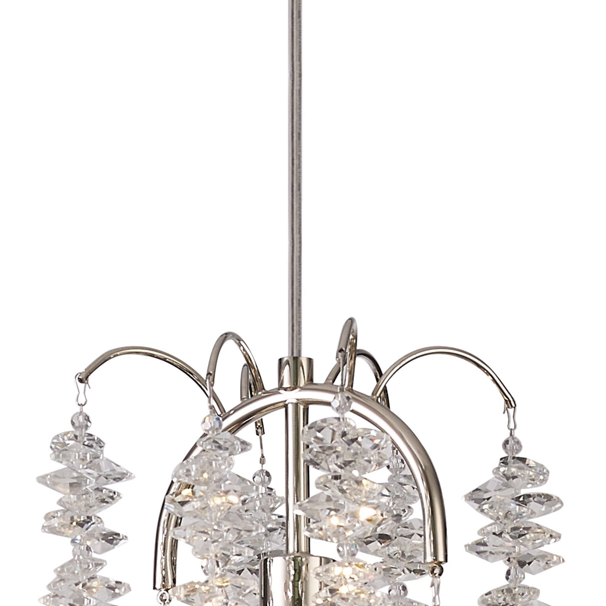Wisteria 15cm Round 1 Light Crystal Pendant Light - Polished Nickel