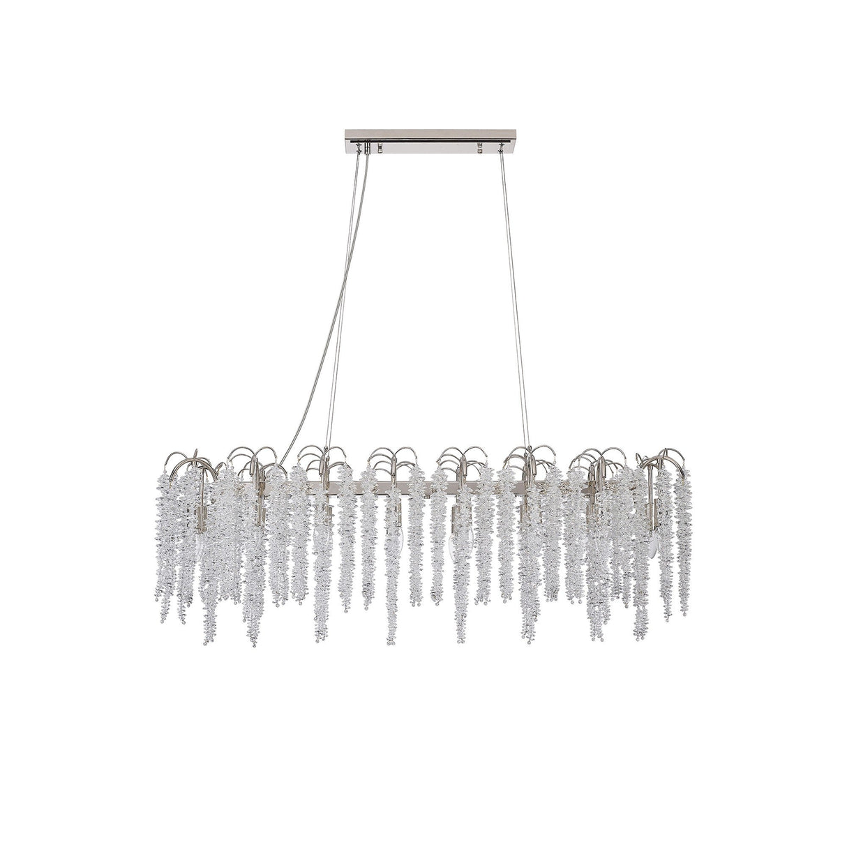 Wisteria 16 Light Crystal Linear Suspension Light - Polished Nickel
