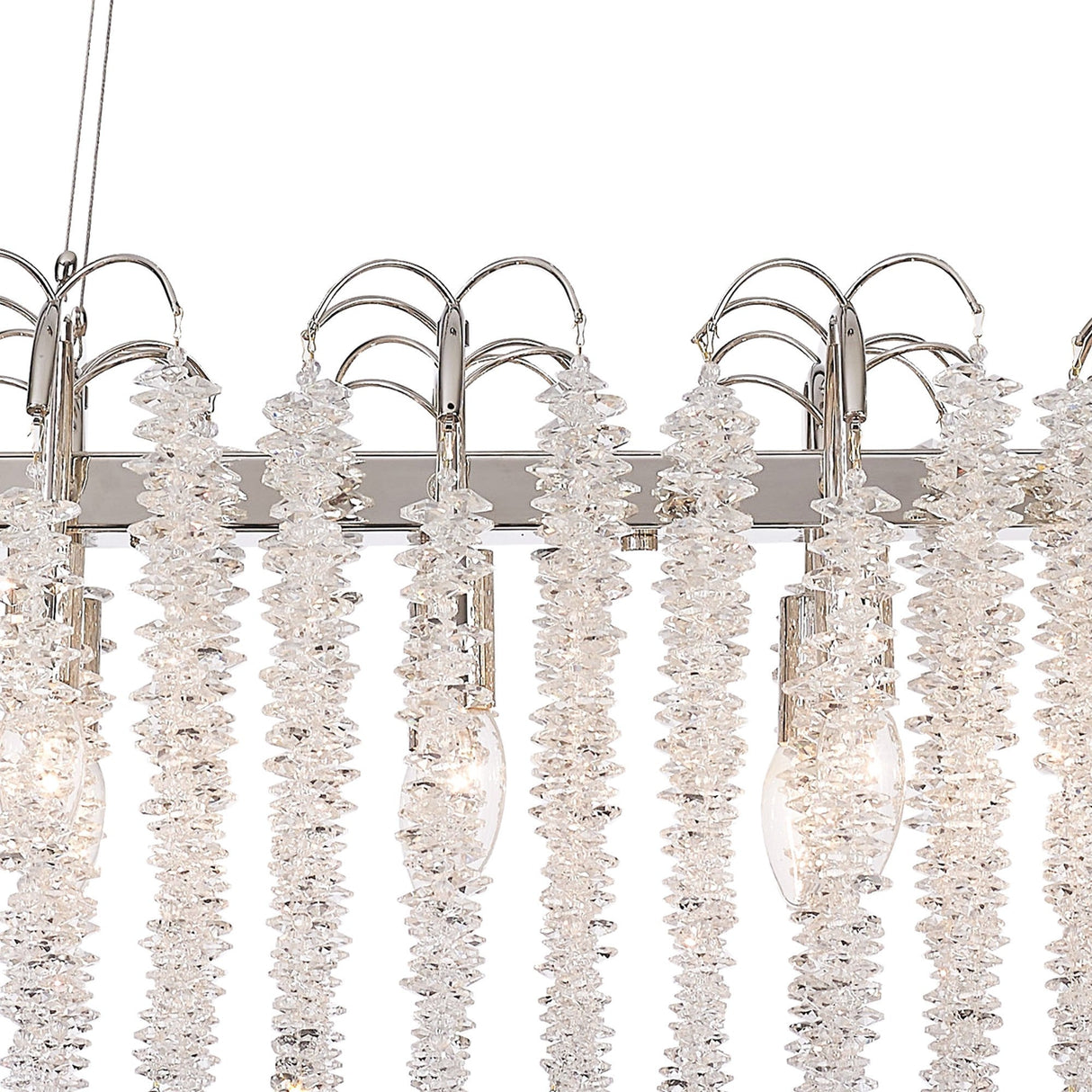 Wisteria 16 Light Crystal Linear Suspension Light - Polished Nickel