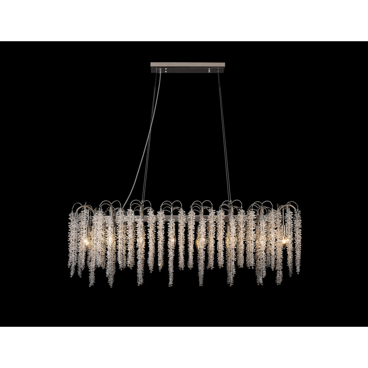 Wisteria 16 Light Crystal Linear Suspension Light - Polished Nickel