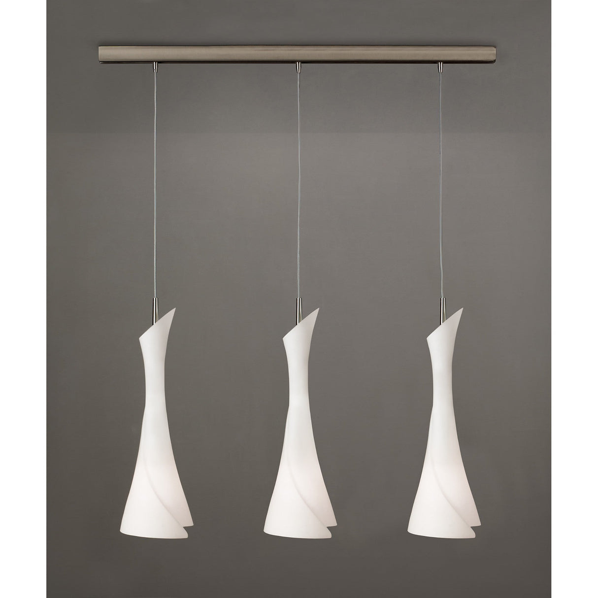 Zack 3 Light Bar Pendant Light - Satin Nickel