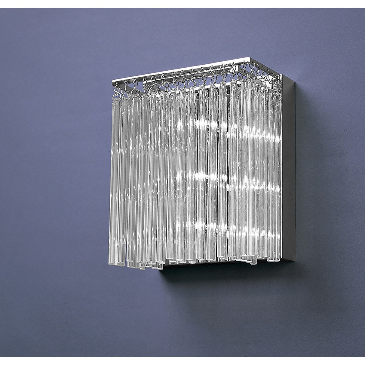 Zanthe 3 Light Glass Wall Light - Polished Chrome