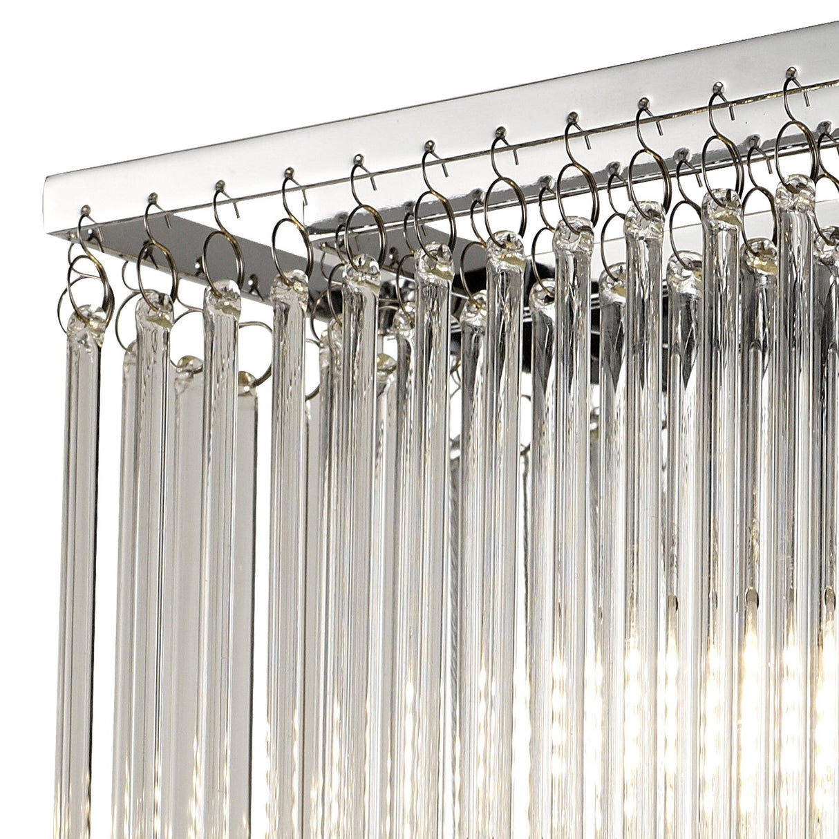 Zanthe 2 Light Glass Wall Light - Polished Chrome