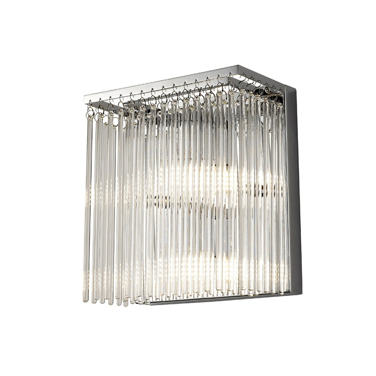 Zanthe 2 Light Glass Wall Light - Polished Chrome