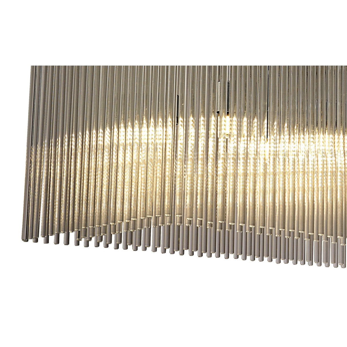 Zanthe 100cm 10 Light Glass Linear Suspension Light - Polished Chrome