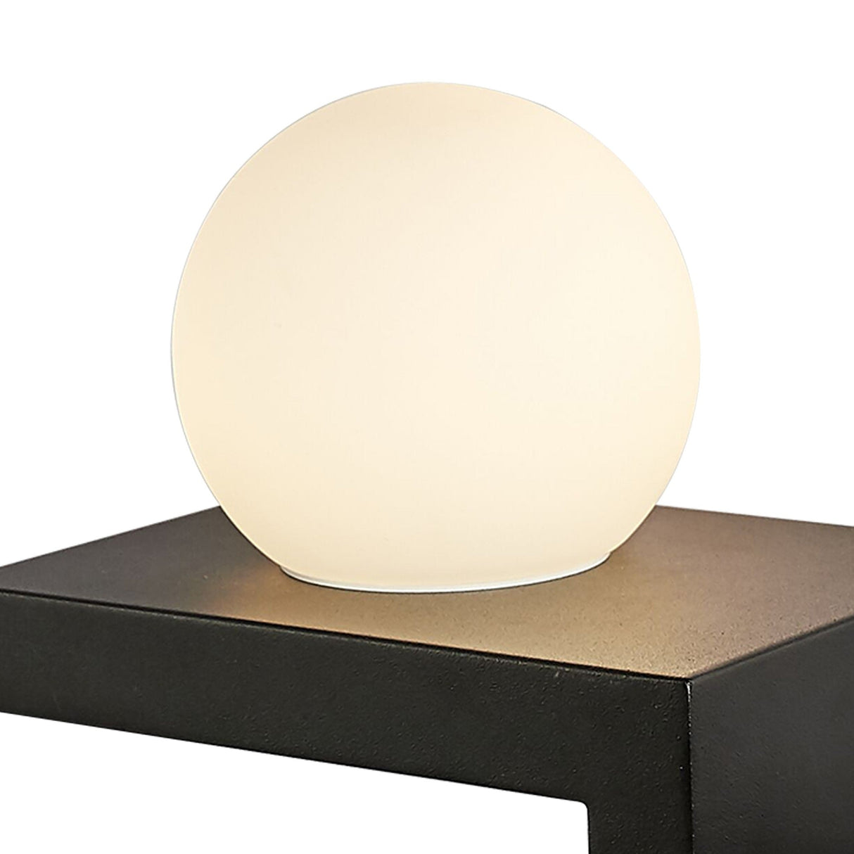 Zanzibar Globe LED Wall Light With Switch & Phone Induction Charger 6W 3000K - Sand Black