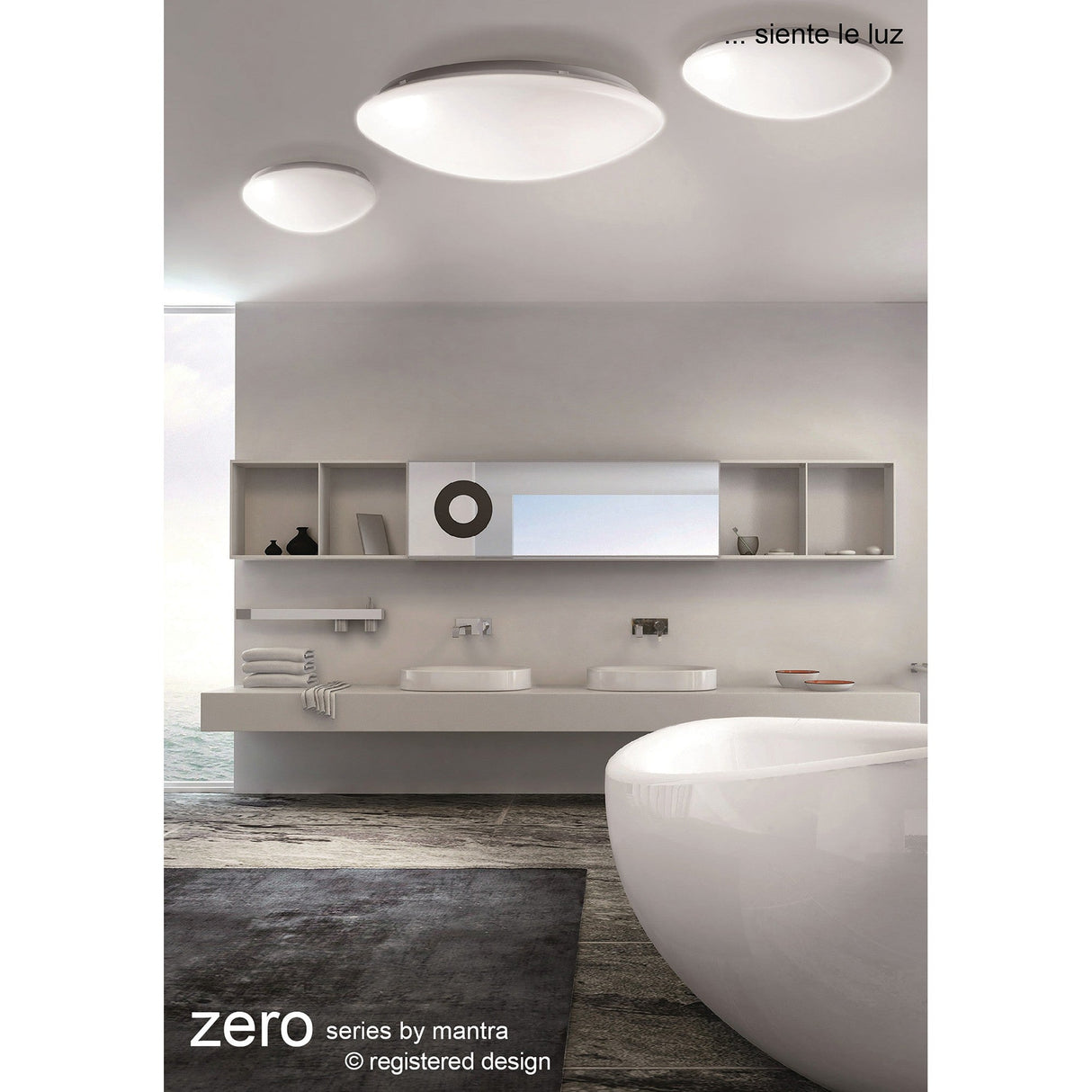 Zero Large LED Wall/Flush Ceiling Light 28W 3000K - White