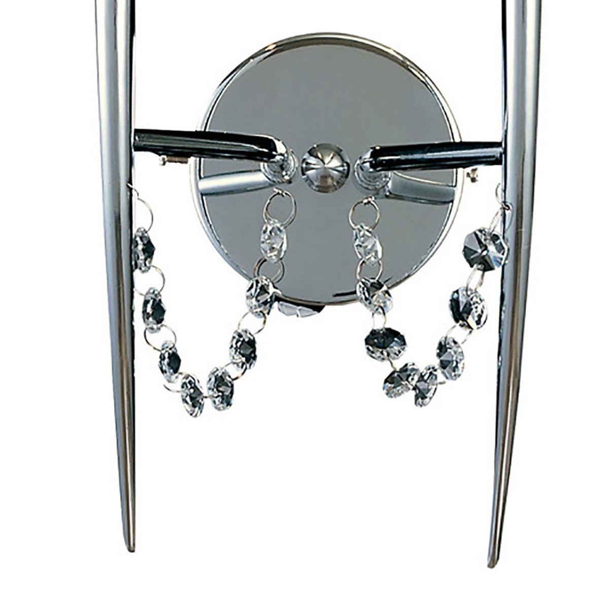 Zest 2 Light Crystal Wall Light - Polished Chrome
