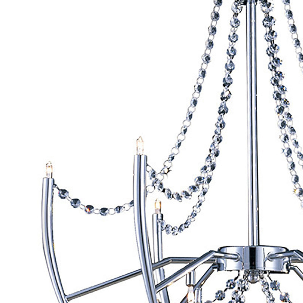 Zest 60cm Round 9 Light Crystal Chandelier - Polished Chrome