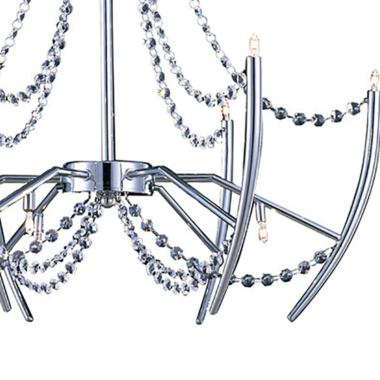 Zest 60cm Round 9 Light Crystal Chandelier - Polished Chrome