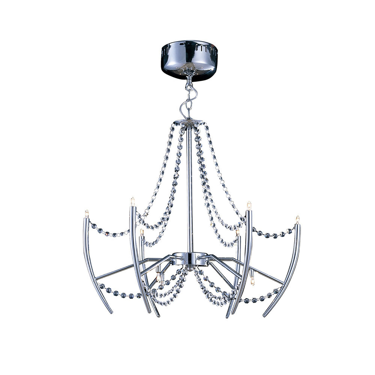 Zest 60cm Round 9 Light Crystal Chandelier - Polished Chrome