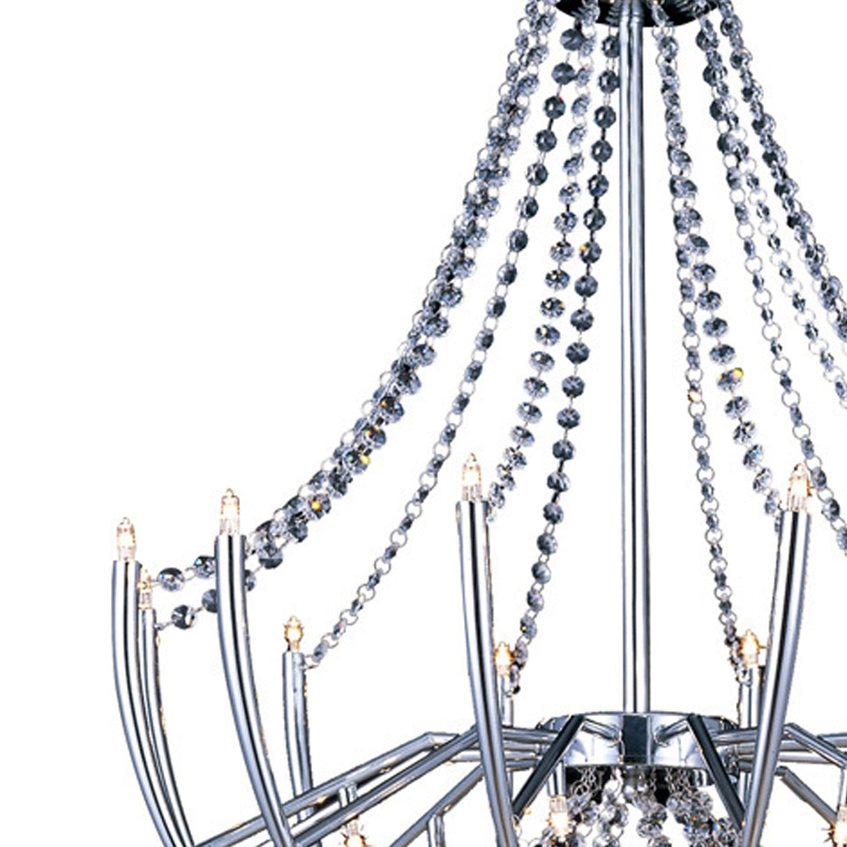 Zest 63cm Round 18 Light Crystal Chandelier - Polished Chrome
