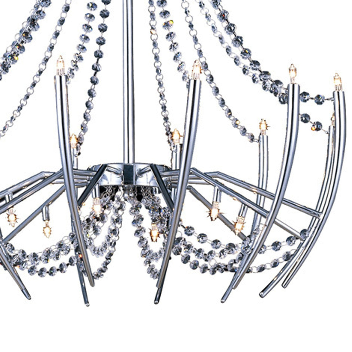 Zest 63cm Round 18 Light Crystal Chandelier - Polished Chrome