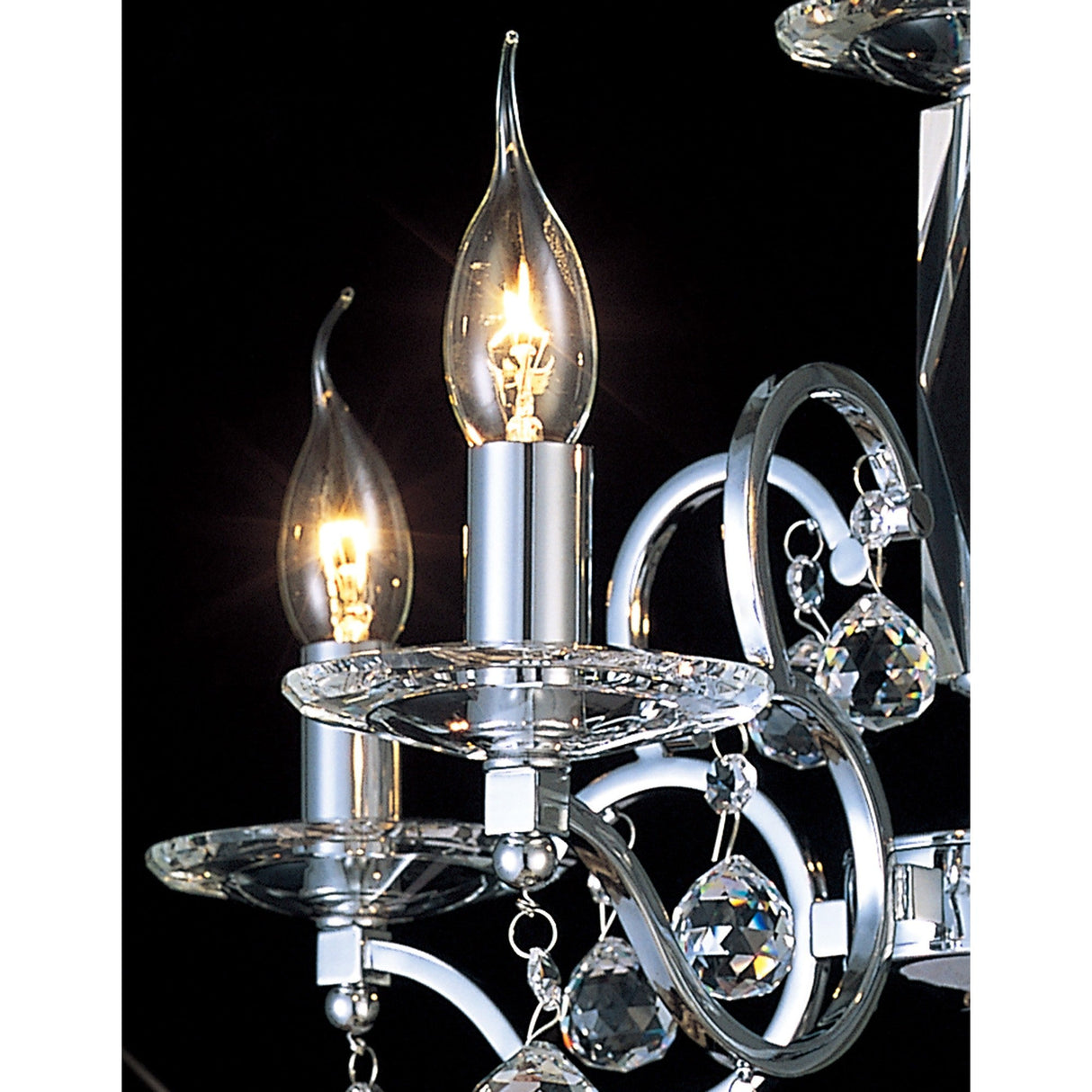Zinta 50cm 4 Light Crystal Chandelier - Polished Chrome