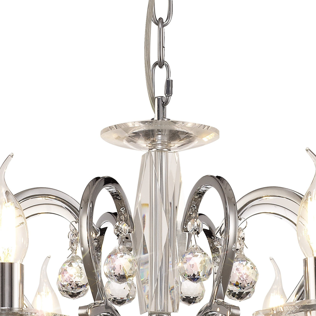 Zinta 75cm 8 Light Crystal Chandelier - Polished Chrome