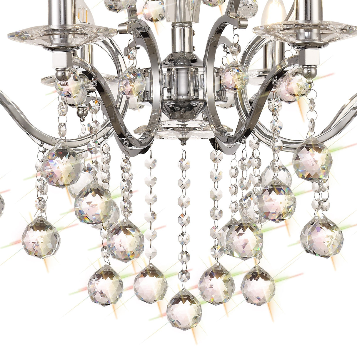 Zinta 75cm 2 Tier 12 Light Crystal Chandelier - Polished Chrome