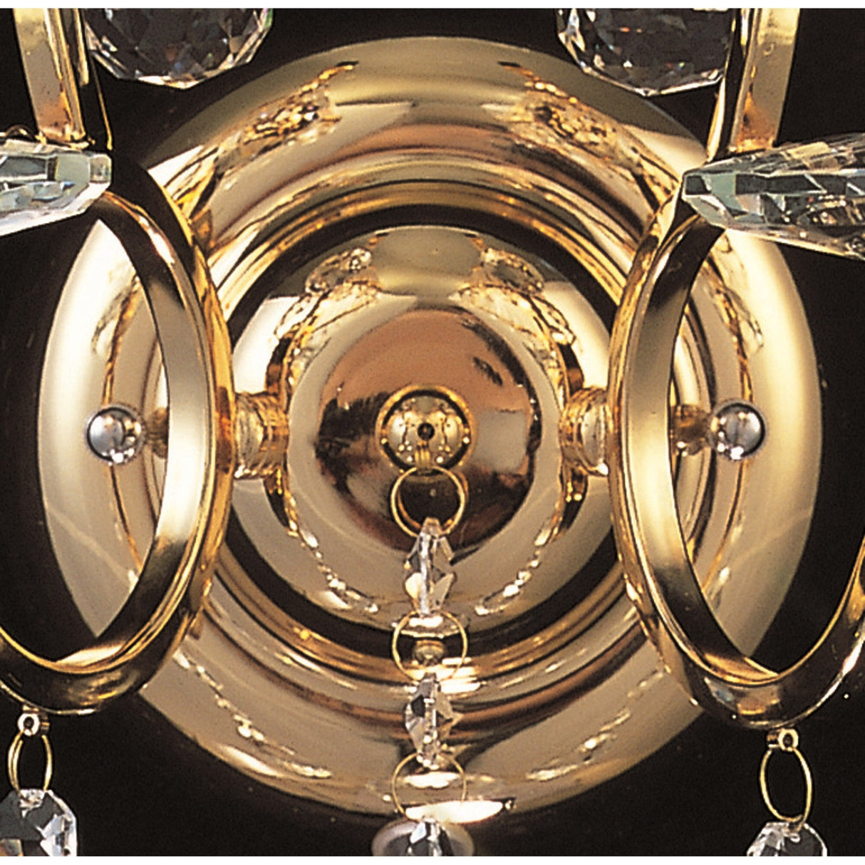 Zinta 2 Light Crystal Wall Light With Switch - Gold