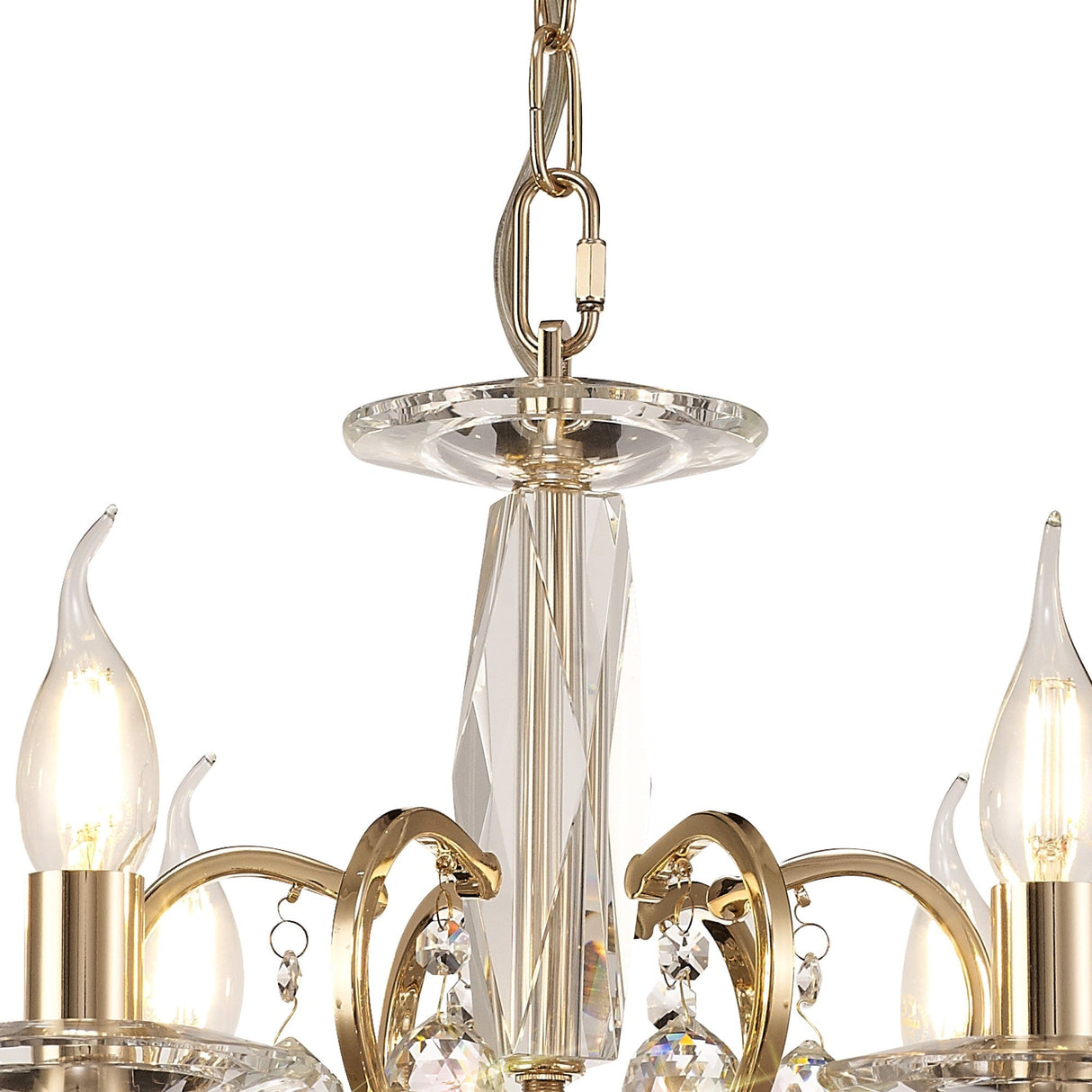 Zinta 60cm 6 Light Crystal Chandelier - French Gold