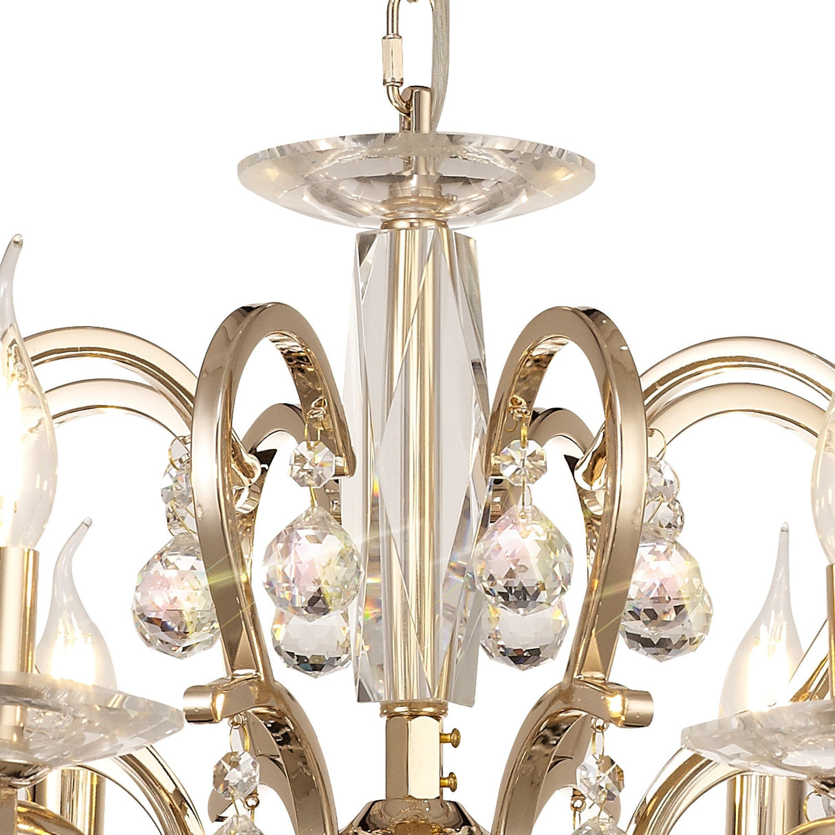 Zinta 75cm 8 Light Crystal Chandelier - French Gold
