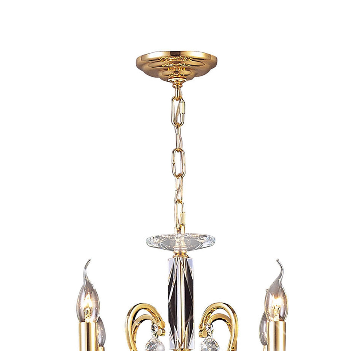 Zinta 75cm 2 Tier 12 Light Crystal Chandelier - French Gold