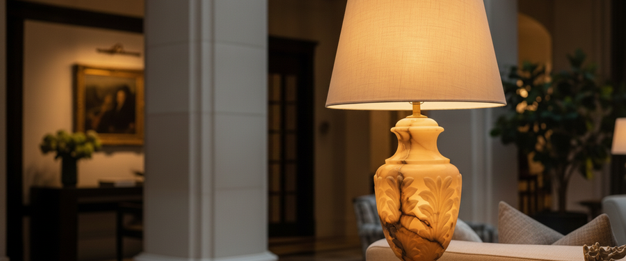 Antique Alabaster Table Lamp: How to Place an Old Stone Glow in a Modern Room - antique alabaster table lamp