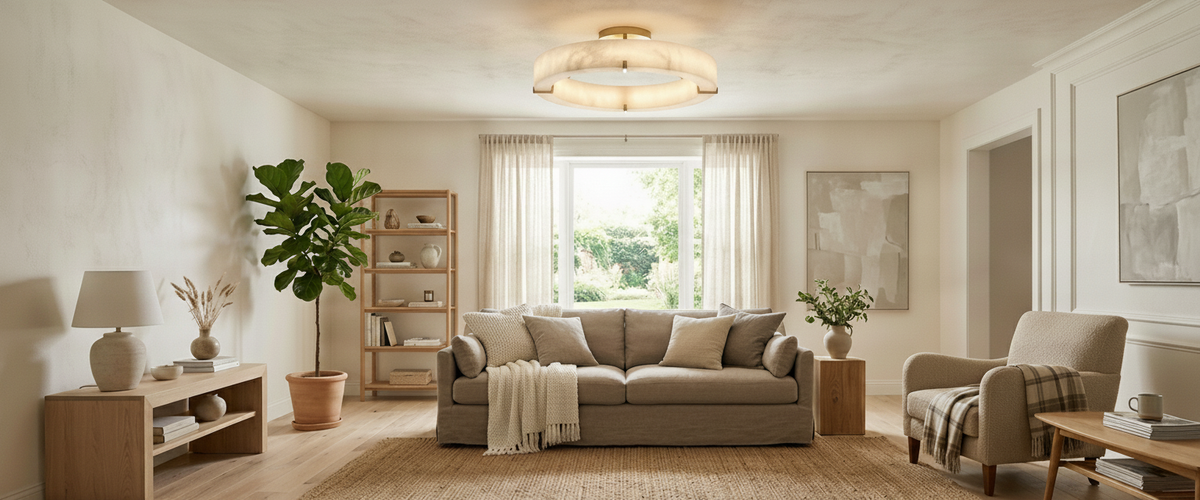 What Goes Into an Alabaster Ceiling Light for the Living Room - ceiling lights living room