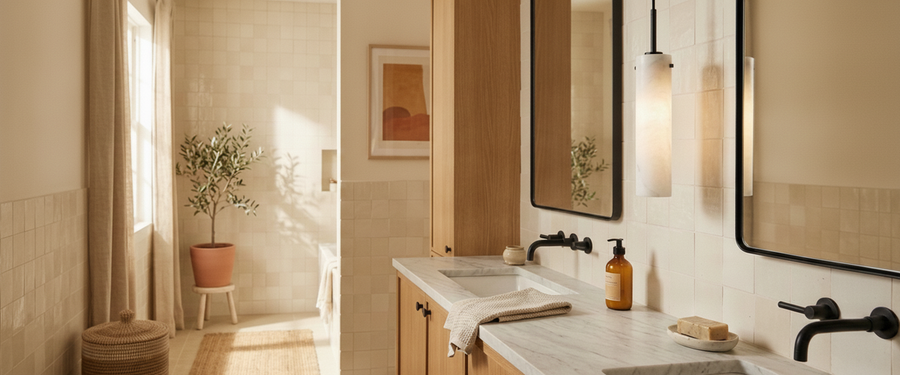 Small Bathroom Lighting Ideas That Make a Tight Room Feel Considered - small bathroom lighting ideas