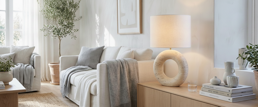 The Travertine Table Lamp: How Pitted Stone Changes the Light in a Room - travertine table lamp