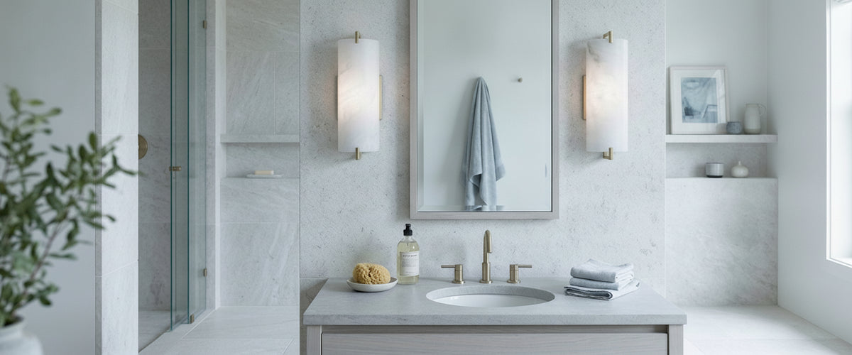 Bathroom Wall Lights That Still Look Right After Two Years of Steam - bathroom wall lights