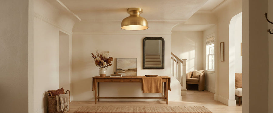 Brass Flush Mount Lighting: When Close to the Ceiling Is the Right Call - brass flush mount