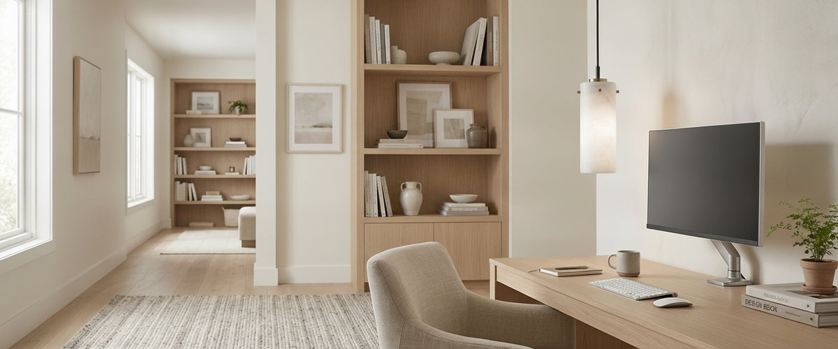Home Office Pendant Lighting That Won't Glare on Your Screen - home office pendant lighting