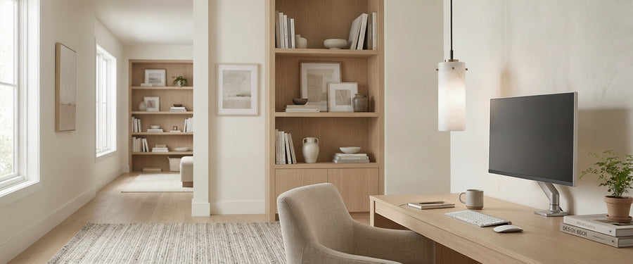 Home Office Pendant Lighting That Won't Glare on Your Screen - home office pendant lighting
