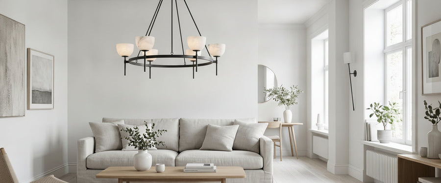 How to Choose a Black Living Room Chandelier That Still Feels Warm - black living room chandelier
