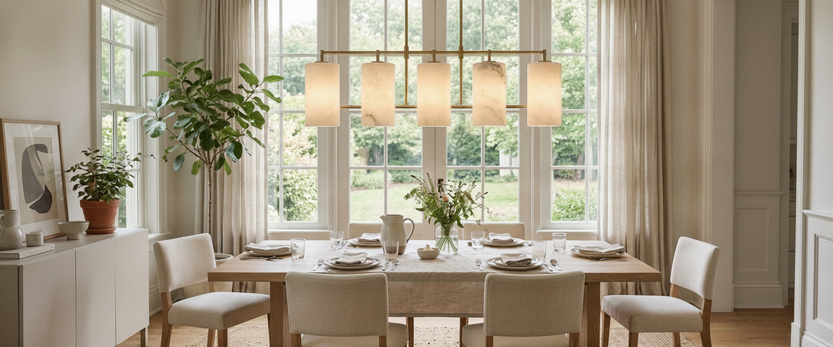 How to Choose Alabaster Dining Room Chandeliers That Flatter the Table - alabaster dining room chandeliers